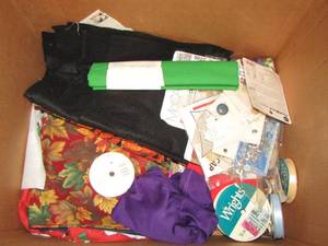 lot 796 image: sewing - ribbons- buttons