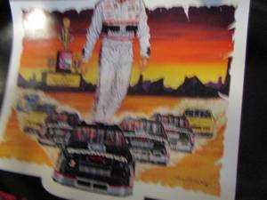 lot 801 image: Poster Magnificent 7  DALE EARNHARDT  - Jan Boss 94    size 26x27