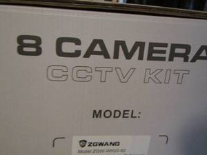 lot 708 image: 8 CAMERA CCTV High definition video interference HD camera kit new- model# zgw-wh20-82-- batch# 8ch10820170519