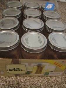 lot 824 image: 12 quart mason jars with lids