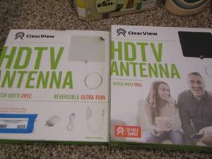 lot 825 image: clear view hd-tx antennas qty 3 in original boxes