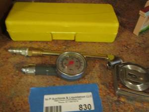 lot 830 image: drill bit set - gauge - tire air checker- small measuring tape