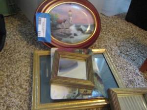 lot 839 image: wall art - 6x6 mirrors light house art