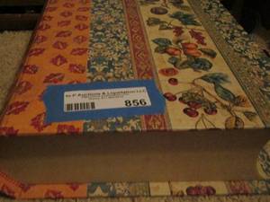 lot 856 image: stationary book, inside holds stamps envelopes- writing paper all new never used