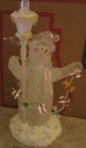 lot 874 image: bed bath beyond lighted glass snowman 12