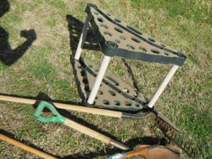 lot 920 image: Lawn and garden tools with holder