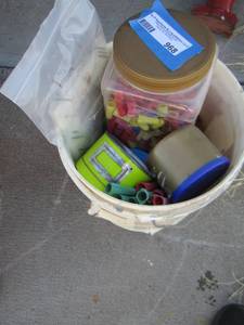 lot 968 image: bucket of misc. wire- wire nuts