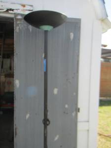 lot 970 image: 7ft tall black floor lamp with push button onoff