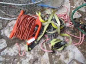 lot 998 image: extension cord- rope- straps