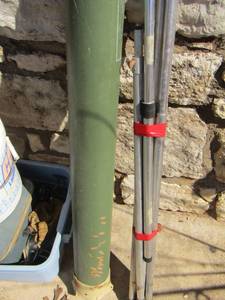 lot 1027 image: tent steaks- rod protector for fishing poles empty