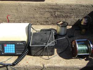 lot 1029 image: captains radio for boating and misc. fishing stuff - SHAKESPERE REELS,  PLUS