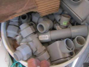 lot 1041 image: pvc piping piecesconnectors
