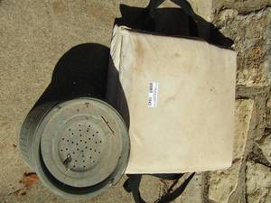 lot 1043 image: aluminum minnow bucket - 2 padded boat seats