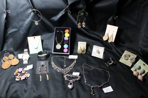 lot 205 image: (15) Signed jewelry. Includes Anya Ltd, Two Sisters, Eliza Jane, Hildie & Jo, Yoali, Francesca, Taramanda, ring (size 10), INC and more. Includes a Target branded watch.