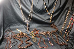 lot 249 image: Vintage seed and plant pod jewelry.