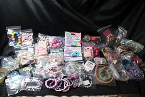 lot 231 image: Selection of Children Friendly jewelry. Includes Barbie, Hello Kitty, I Love Emojis, Fashion Angels, BFF, Great Pretenders, unicorn watch and more. Generous quantity.