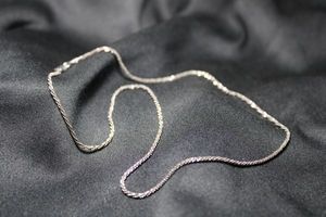 lot 86 image: Sterling Silver Italian popcorn link 18L necklace. Marked 925 Italy RCI near lobster clasp. 3.2 gr approx