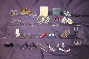lot 299 image: (20) Pairs of French ear wire fashion earrings, matched sets