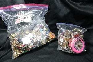 lot 350 image: HUGE bag of single earrings and hoops. (there may be some matches but great for crafting, parts, repairs etc.)