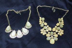 lot 359 image: (2) matching Lemon teardrop necklaces