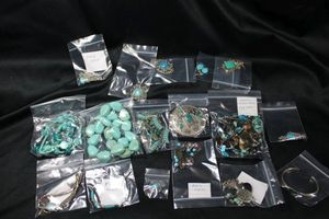 lot 273 image: (15) Faux Fashion Turquoise jewelry selection