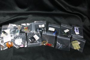 lot 276 image: (12) Dichroic Glass jewelry selection