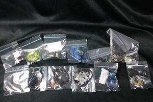 lot 277 image: (12) Dichroic Glass jewelry selection
