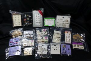 lot 278 image: (20) Complete multiple earring sets. Varying makers and styles.