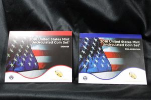 lot 363 image: Coins Uncirculated Mint Sets - 2016 Denver and Philadelphia Sets