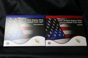 lot 364 image: Coins Uncirculated Mint Sets - 2015 Denver and Philadelphia Sets