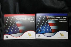 lot 367 image: Coins Uncirculated Mint Sets - 2016 Denver and Philadelphia Sets
