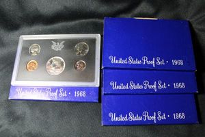 lot 391 image: Coins Proof Sets - (4) 1968