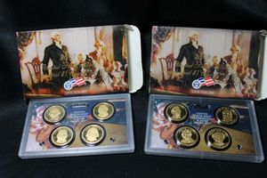 lot 410 image: Coins Proof Sets - Presidential $1 Coin Sets (1) 2007 and (1) 2008