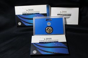 lot 433 image: Coins (2) 2018 American Innovation $1 Proof Coins