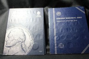 lot 434 image: Coins Lincoln cent and Nickel partial coin books