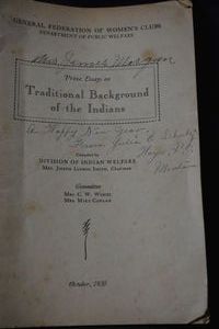 lot 160 image: Traditional Background of the Indians pamphlet