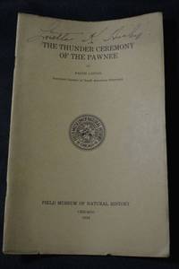 lot 158 image: Book - The Thunder Ceremony of the Pawnee by Ralph Linton