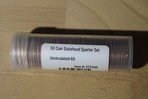 lot 190 image: Coins Uncirculated Statehood Quarters of all 50 states