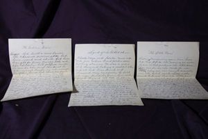 lot 164 image: Hand written notes recording Indian stories.