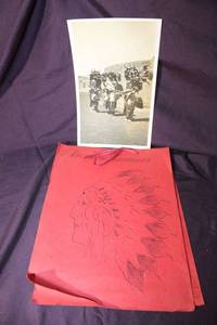 lot 166 image: Vintage photo of Native American dancers.  The back shows their names. Plus pamphlet of Indian Legends.