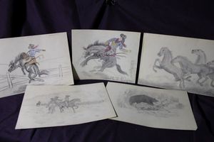 lot 167 image: Artist drawings from different signatures as shown
