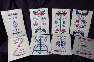 lot 173 image: Artist drawings from same artist. Seems to be a student from Indian school.