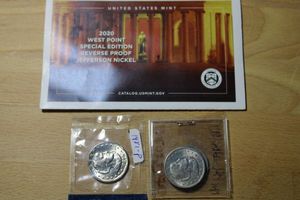 lot 196 image: (3) Susan B. Anthony Coins and (1) 2020 West Point Reverse Proof Nickel