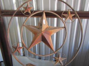 lot 2 image: 40 diameter round Texas star wall dcor