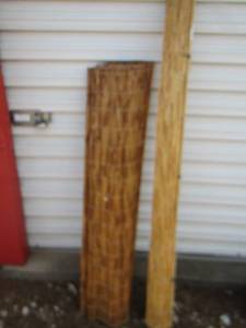 lot 73 image: Straw wicker curtains qty 2