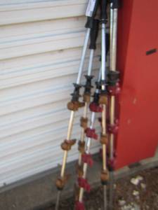 lot 74 image: Foosball game handles, table not included