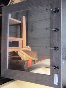 lot 79 image: Wall mirror coat hanger 26 X 22  good condition