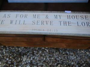 lot 89 image: Joshua 2415 wall art 4512- Wooden home wall art 399