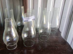 lot 162 image: oil lamp globes qty 8