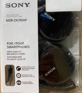 lot 19 image: New in Package - Sony Stereo Headphones for Smartphones with High Quality Balanced Sound - MDR-ZX310AP - Retails New $30